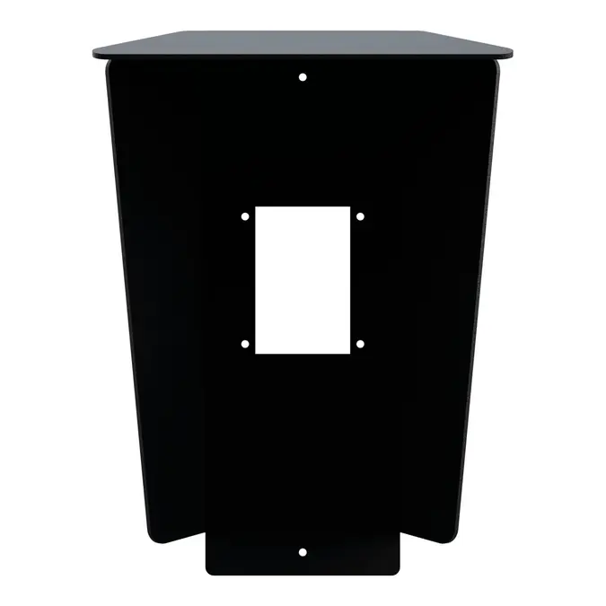OnePole PRO Halterung für Bezahlterminals von vorn mit Ausschnitt für das Terminal