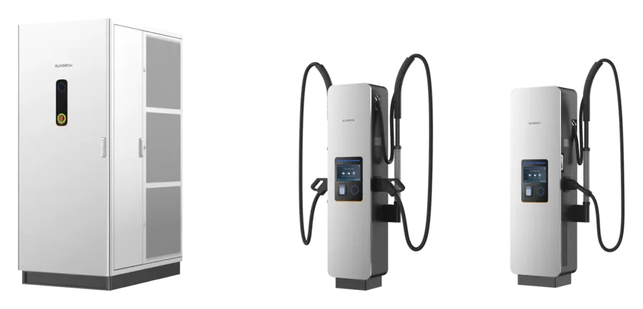 Sungrow IDC480E als System: Leistungsschrank und zwei Dispenser