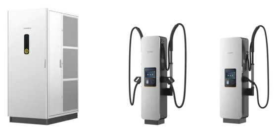 Sungrow IDC480E als System: Leistungsschrank und zwei Satellitensäulen