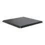 OnePole PRO Dach Quad 600 × 600 mm: flache schwarze Aluminium-Dachplatte, Schrägansicht