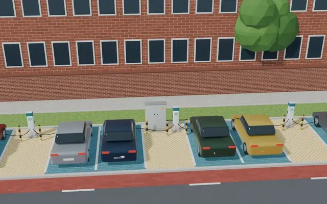 Ladesäulen im Straßenraum: neben den Parkplatz oder auf den Parkplatz?