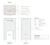 Schemazeichnung des Betonfundaments: Draufsicht mit Aufstandsfläche des IDC80E-Standfußes, Vorder- und Seitenansicht mit Außenmaßen 550 × 450 × 1000 mm und Eulektro-Logo