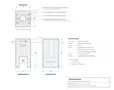 Schemazeichnung des Betonfundaments: Draufsicht mit Sockel des Dispensers, Vorder- und Seitenansicht mit KG-Rohr und Außenmaßen 420 × 450 × 800 mm